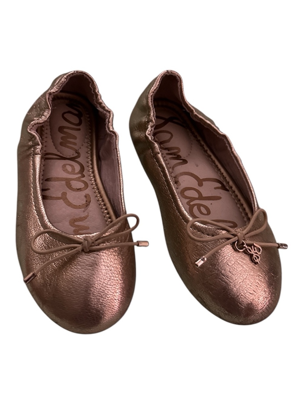 Sam Edelman Girls Metallic Bronze Felicia Ballet Flats